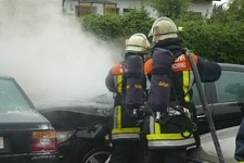 22. Juni 2009: Pkw-Brand in der Krankenhausstraße.
