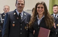 Beförderung zur Feuerwehrfrau: Luisa Kastl.