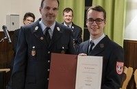 Beförderung zum Feuerwehrmann: Michael Liepold.